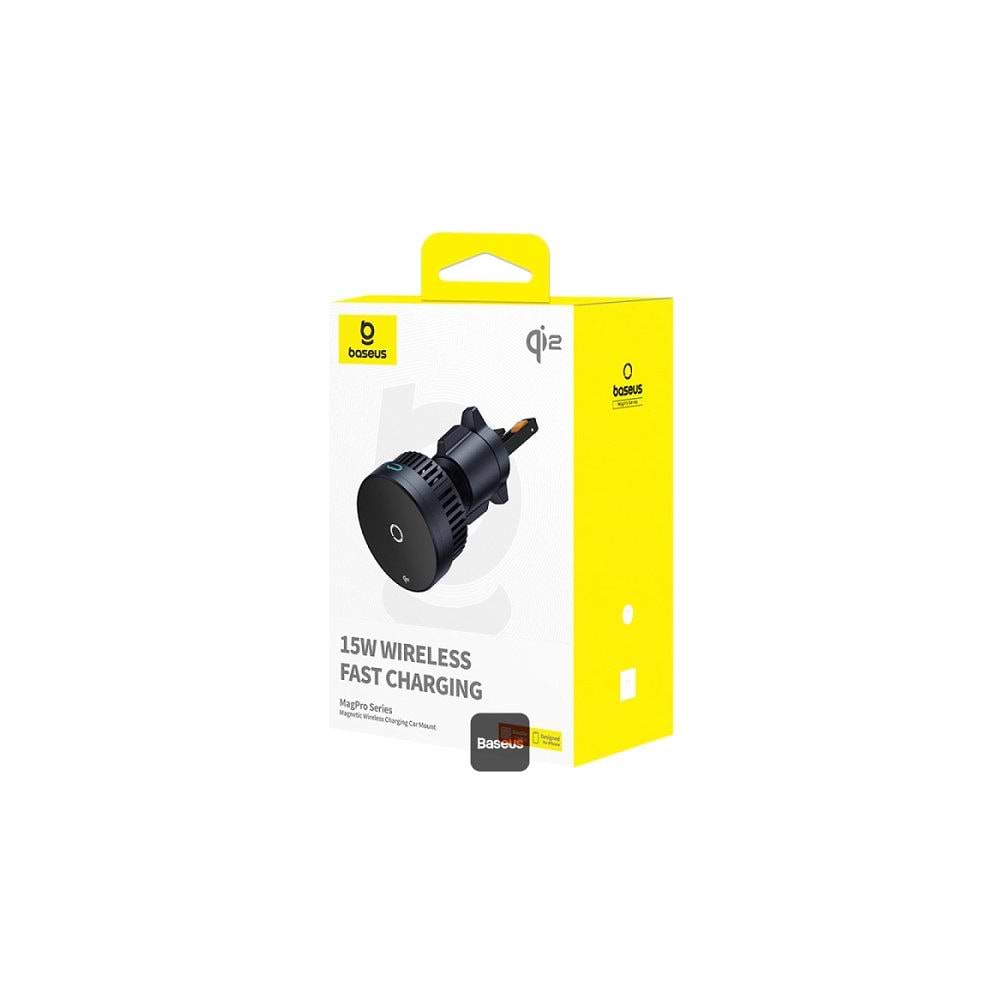 Baseus - MagPro Magnetic Wireless Charging Car Mount Qi2 / Black