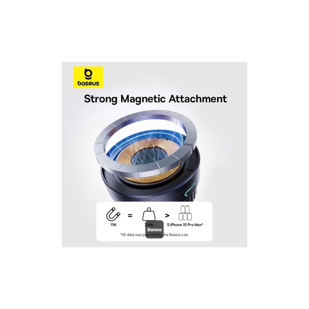 Baseus - MagPro Magnetic Wireless Charging Car Mount Qi2 / Black