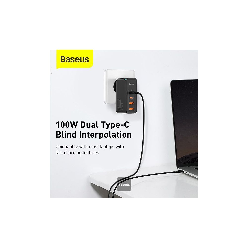 Baseus - 100W GaN2 Pro Quick Power Adapter / Black