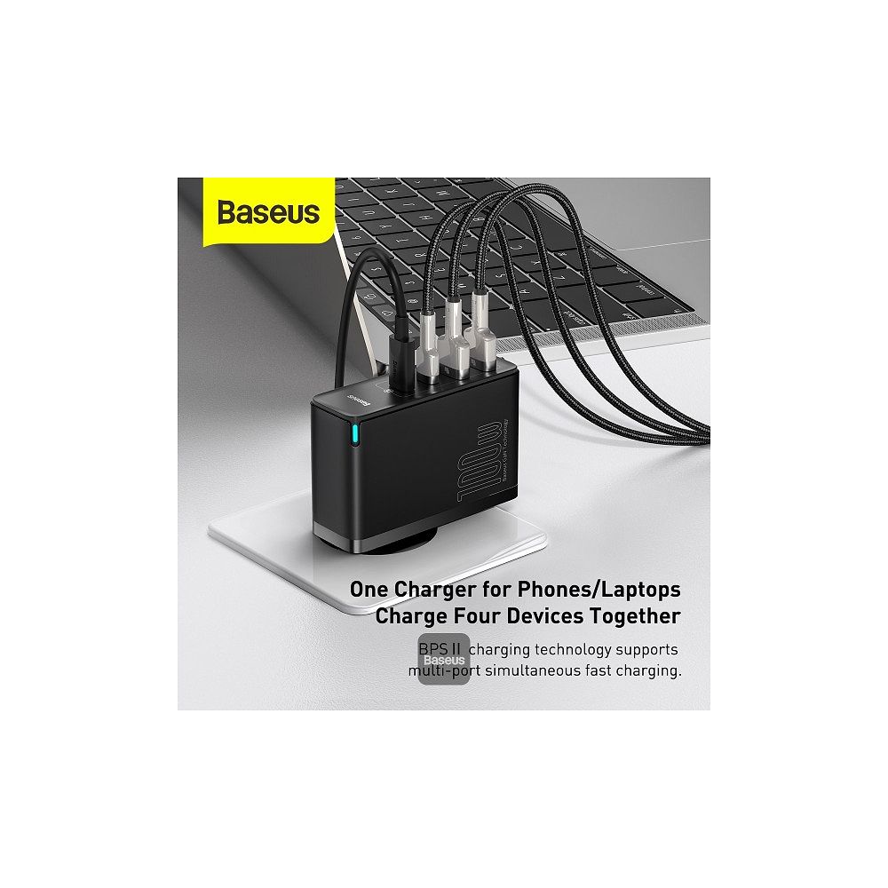Baseus - 100W GaN2 Pro Quick Power Adapter / Black