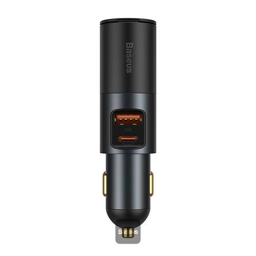 Baseus - 120W Share Together Car Charger Cigarette Lighter / Black