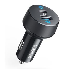 Anker - PowerDrive PD Car Charger 35W USB-A and USB-C / Black