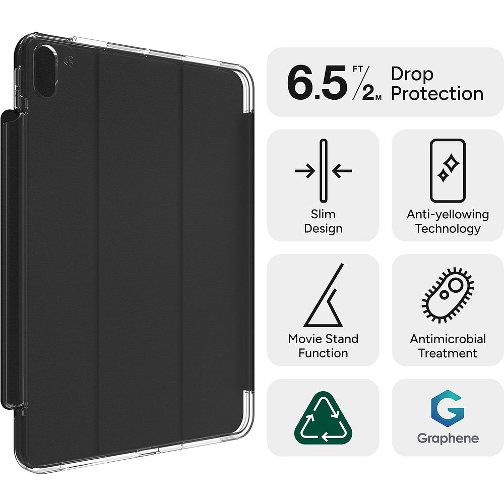Zagg - Palace Folio Case for iPad Air (M2/M3) / Crystal/Black