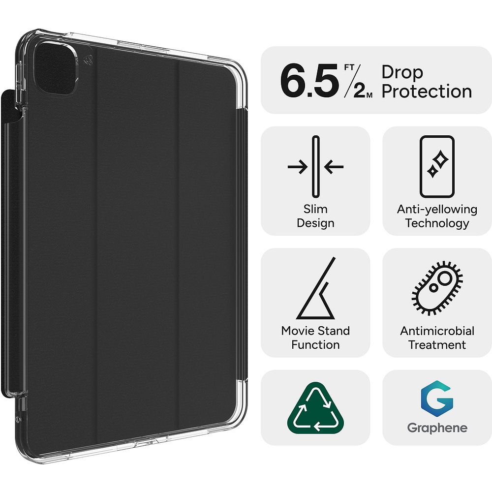 Zagg - Palace Folio Case for iPad Pro (M4) / Crystal/Black