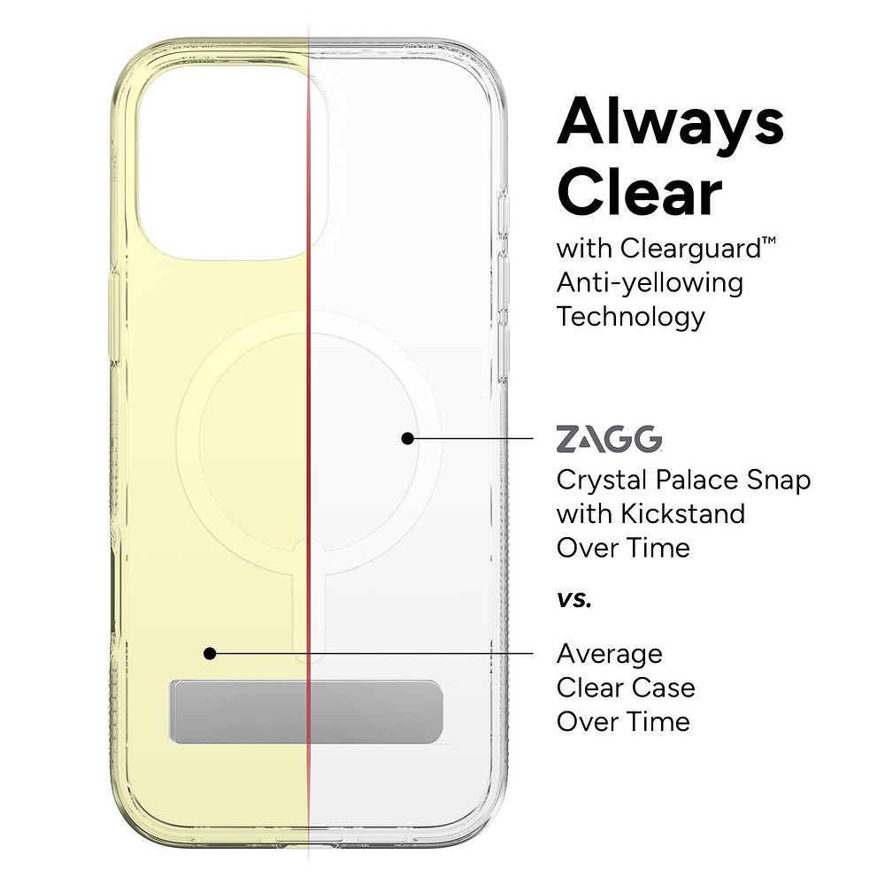 ZAGG - Crystal Palace Case with KickStans for iPhone 16 Series / Clear 