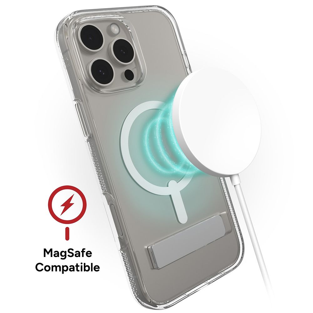 ZAGG - Crystal Palace Case with KickStans for iPhone 16 Series / Clear 