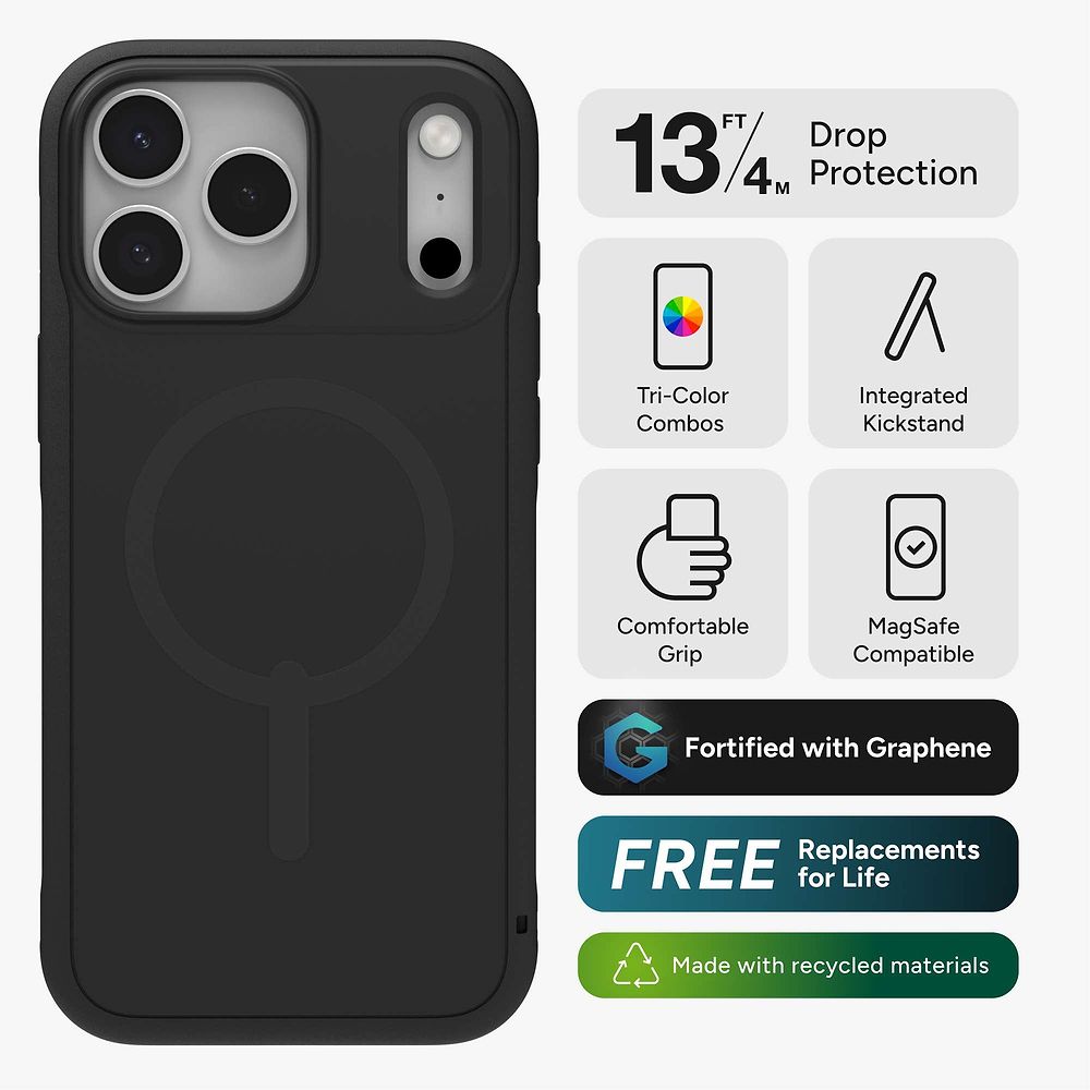 Zagg - Sedona Snap Case for iPhone 17 Pro / Black