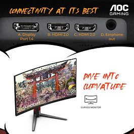 AOC - 27-inch 240HZ Curved Gaming Display / Black