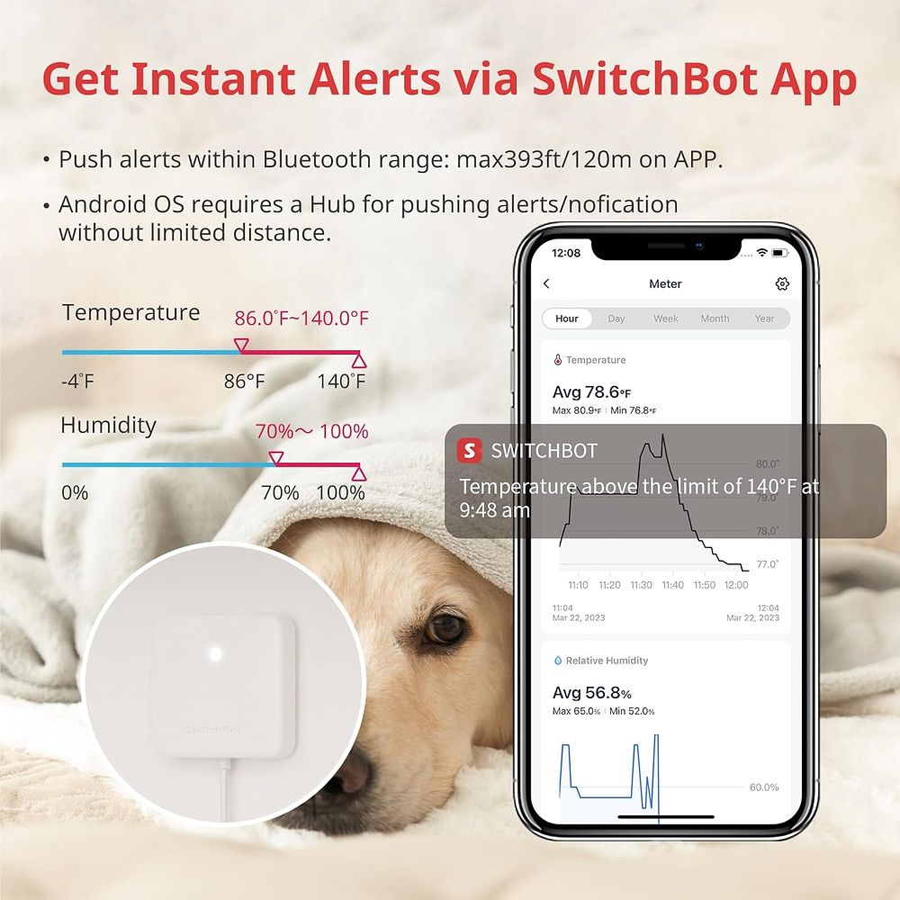 SwitchBot - Meter (Thermometer & Hygrometer) / White
