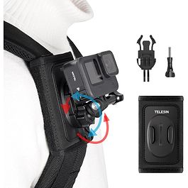 Telesin - Backpack Clip Mount with Quick Release for Action Cameras / Black