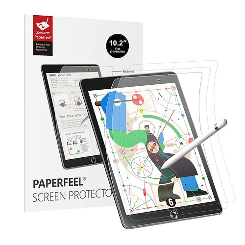 Bersem - (3 Pack) Paperfeel Screen Protector for iPad 10.2 (2021/2020/2019) / Clear/Matte