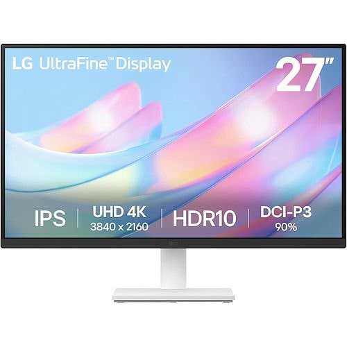LG - 27-inch 4K UHD UltraFine Monitor IPS / White