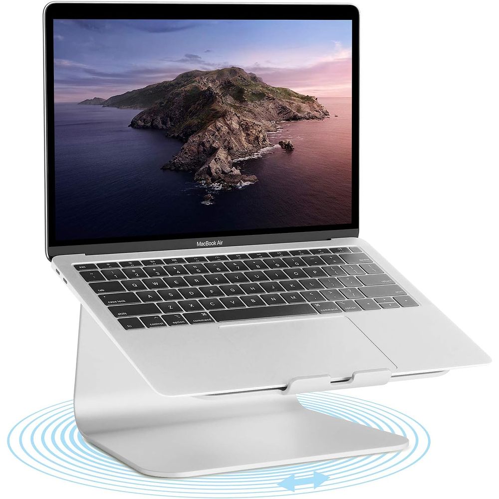 mStand - Laptop Stand w/ Swivel Base / Silver 