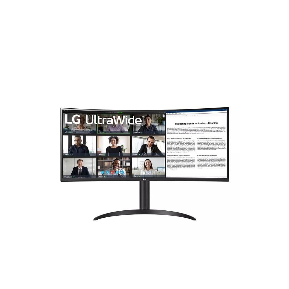 LG - 34-inch UltraWide Curved Monitor with WQHD HDR10 Display 100Hz Refresh Rate and USB Type-C / Black