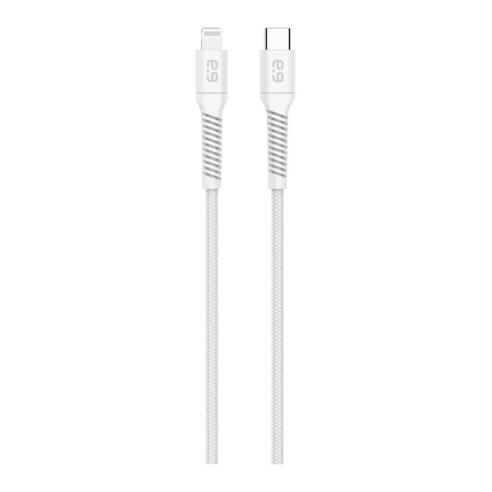 כבל סנכרון וטעינה PureGear USB-C to Lightning באורך 1.2 מטר עם תמיכה בטעינה מהירה עד 60W, אישור Apple MFi, מבנה שזור עמיד ותאימות למכשירי iPhone, iPad ו-iPod.