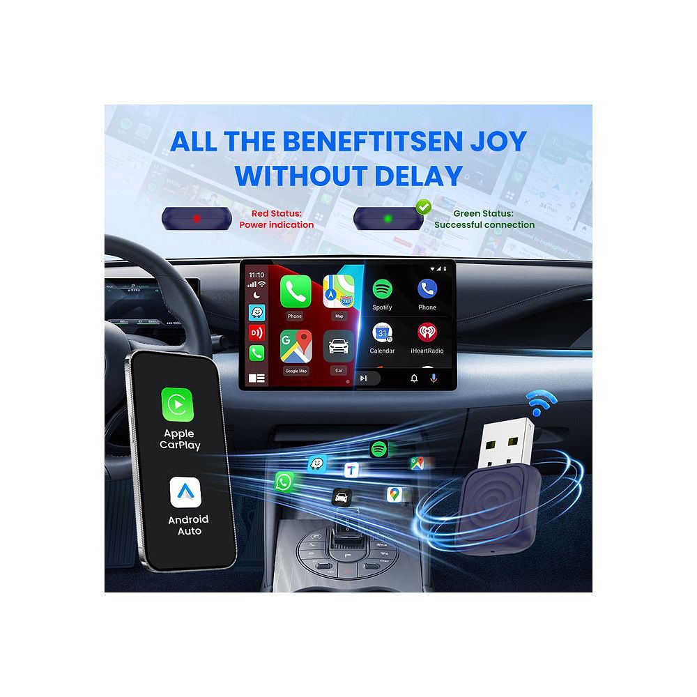 Carlinkit - Mini Ultra CarPlay Wireless Adapter / Black