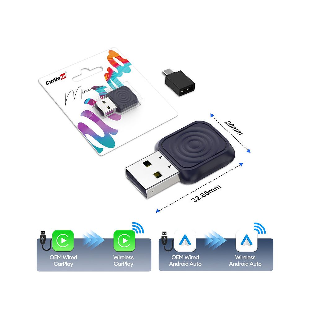 Carlinkit - Mini Ultra CarPlay Wireless Adapter / Black