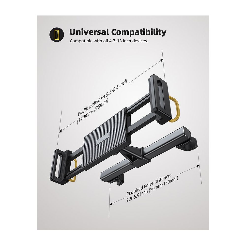 Lamicall - Headrest Stand for iPad / Black
