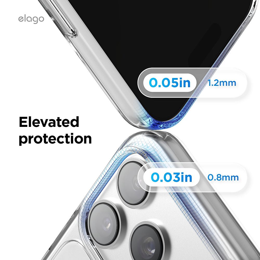 elago - Hybrid Case with MagSafe and Camera Control for iPhone 17 Pro / Clear