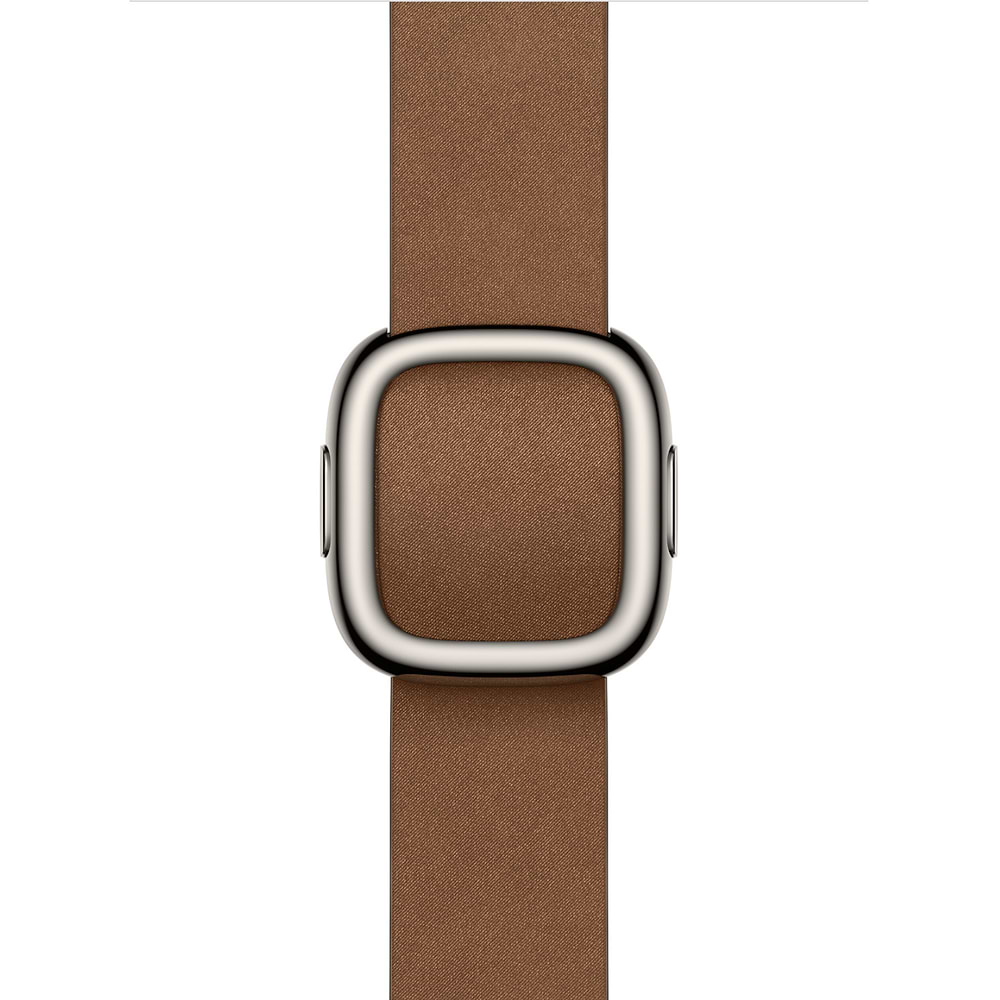 רצועת Apple Watch מדגם Modern Buckle בגודל 42 מ״מ, בצבע Caramel (קרמל). הרצועה מיוצרת בעיצוב אלגנטי עם מראה יוקרתי ונקי, ומתאימה לשימוש יומיומי או פורמלי.