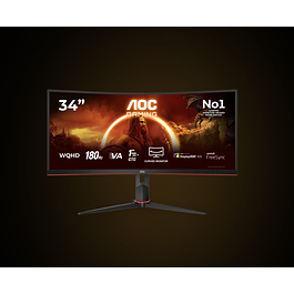 AOC - 34-inch Curved WQHD Display / Black