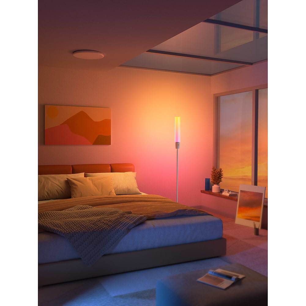 Govee - RGBICWW Cylinder Corner Floor Lamp / White