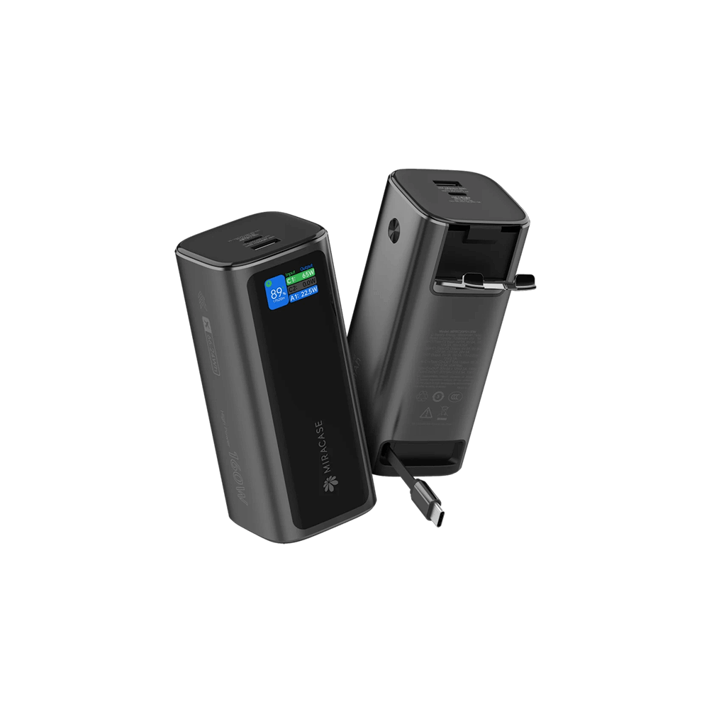 miracase - 20000mAh 130W Power Bank with USB-C Cable