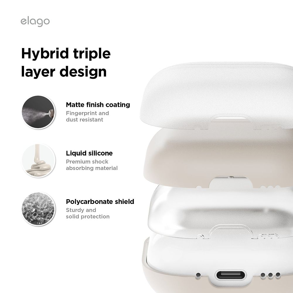 elago - AirPods 4 Liquid Silicone Basic Case