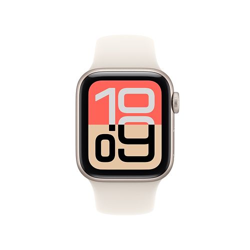 Apple - Apple Watch SE 3 GPS + Cellular 40mm / Starlight Aluminium Case with Starlight Sport Band (S/M)