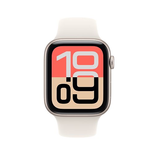 Apple - Apple Watch SE 3 GPS 44mm / Starlight Aluminium Case with Starlight Sport Band (M/L)