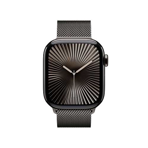 Apple - Apple Watch Series 10 GPS + Cellular 42mm / Slate Titanium Case with Slate Milanese Loop