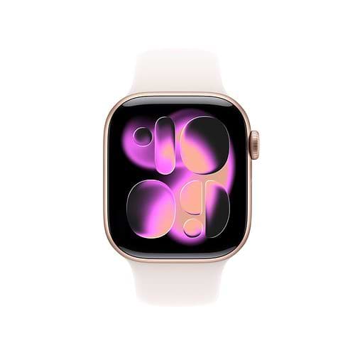Apple - Apple Watch Series 11 GPS 42mm / Rose Gold Aluminium Case with Light Blush Sport Band (M/L)