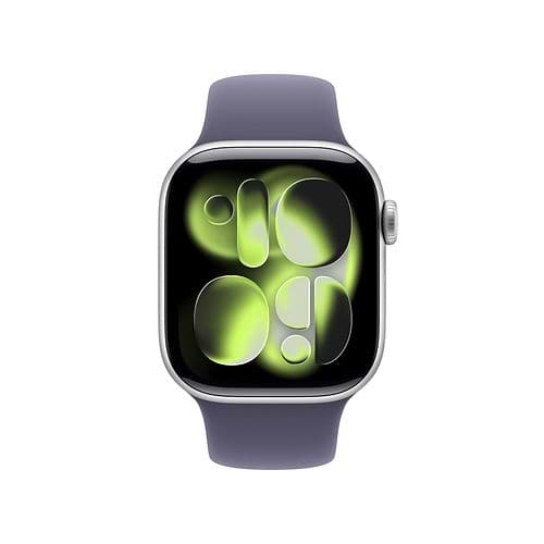 Apple - Apple Watch Series 11 GPS 42mm / Silver Aluminium Case with Purple Fog Sport Band (M/L)