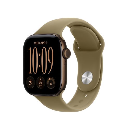 Apple - Apple Watch Series 12 GPS 42mm / Dark Bronze Aluminium Case with Olive Sport Band (M/L)