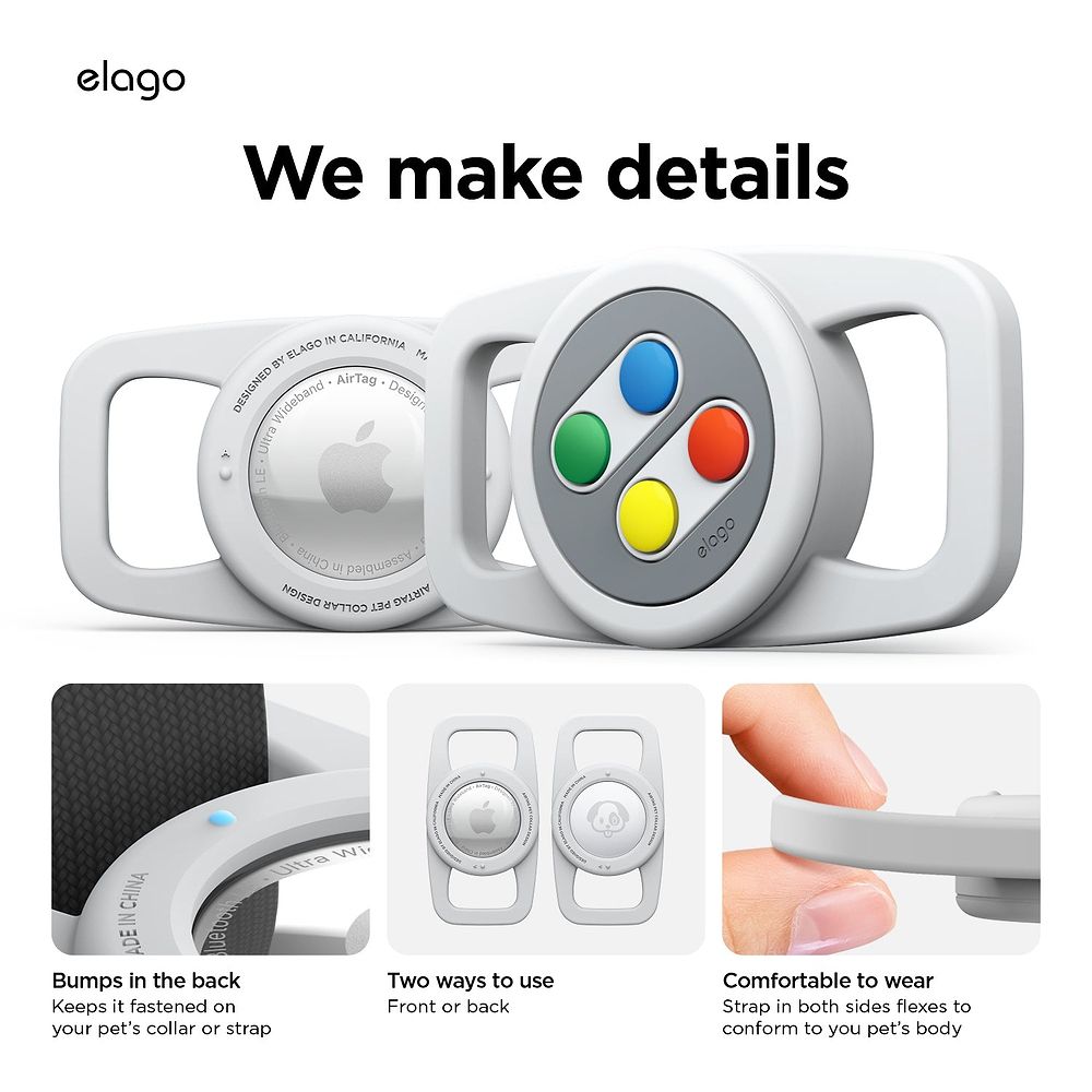 elago - W5 Pet Collar AirTag Case