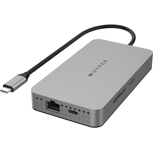 HYPER - Dual 4K HDMI 10-in-1 USB-C Hub For M1/M2/M3 Chip / Space Gray