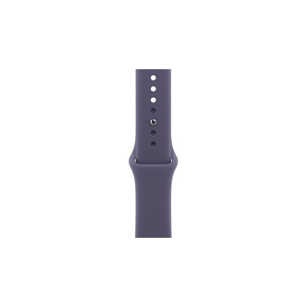 רצועת ספורט כחולה ל-Apple Watch בגודל 42 מ״מ (S/M), עשויה חומר fluoroelastomer רך ועמיד עם סגירת pin-and-tuck.
