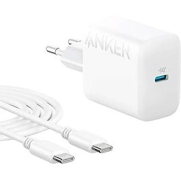 Anker - 20W Power Adapter with USB-C Cable (1m) / White