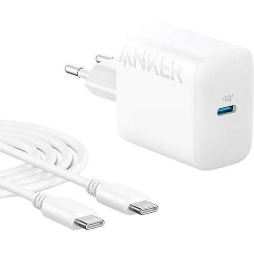 Anker - 20W Power Adapter with USB-C Cable (1m) / White