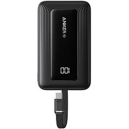 Anker - 10K 30W Power Bank with Built-In USB-C Cable / Black