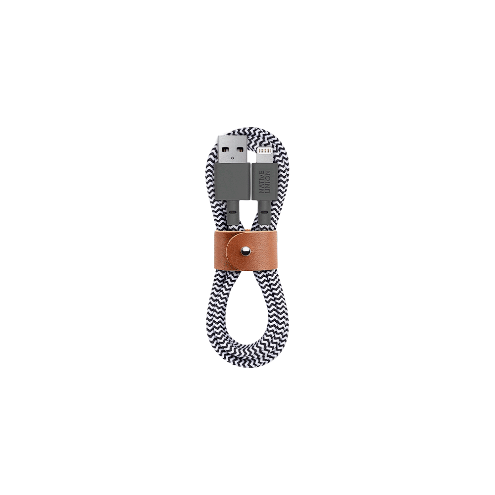 NATIVE UNION - Belt USB-A to Lightning Cable (1.2m) / Zebra