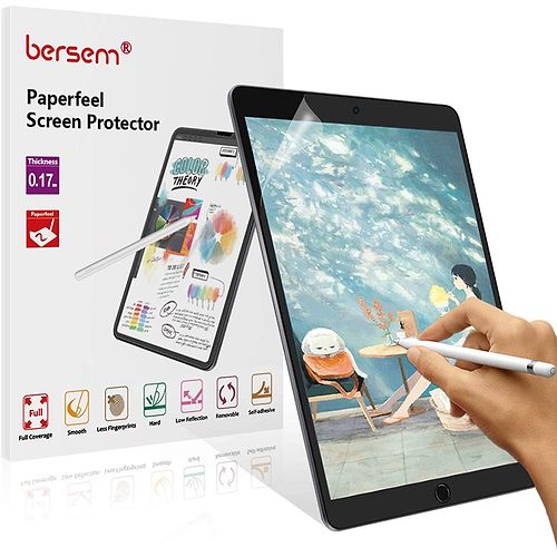 Bersem - (2 Pack) Paperfeel Screen Protector for iPad mini 5 / Clear/Matte