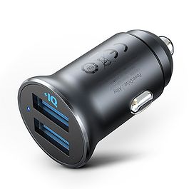 Anker - PowerDrive 2 Alloy Car Charger 24W USB-A 2-Port / Black