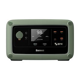 Baseus - 600W Energy Stack Digital Portable Power Station / Green/Black