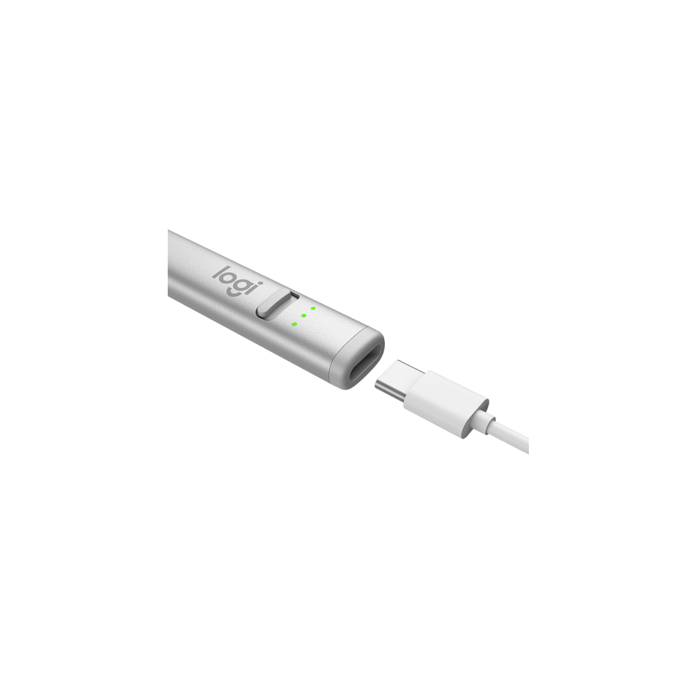 Logitech - Crayon Pencil with USB-C / Silver
