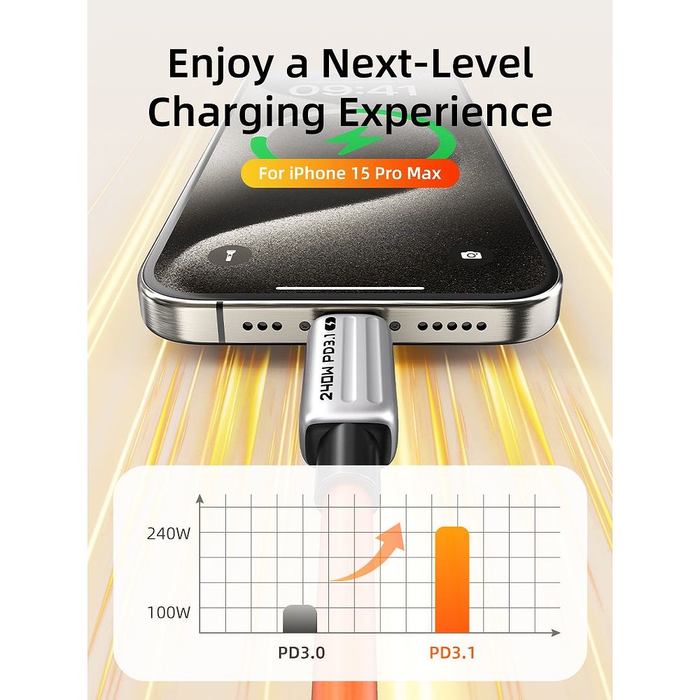 Cable Time - USB-C Cable / Orange