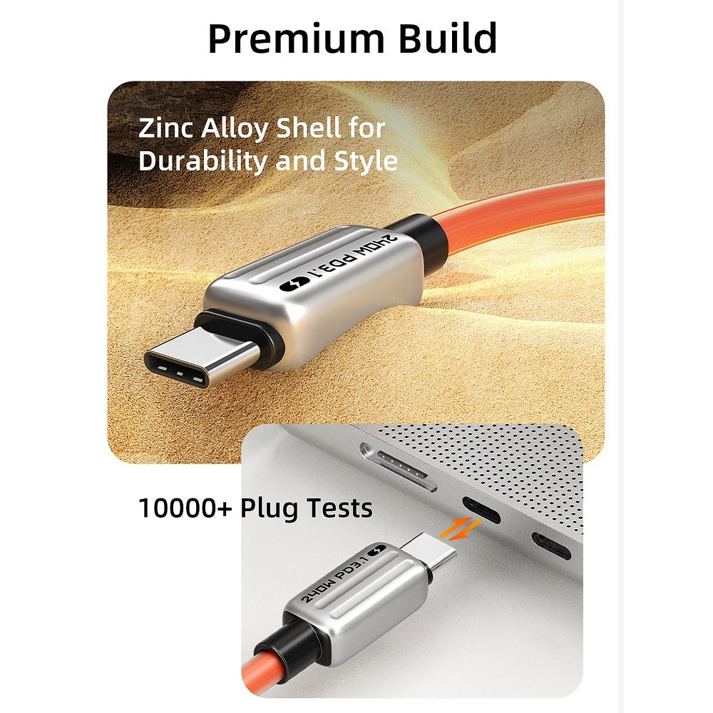 Cable Time - USB-C Cable / Orange