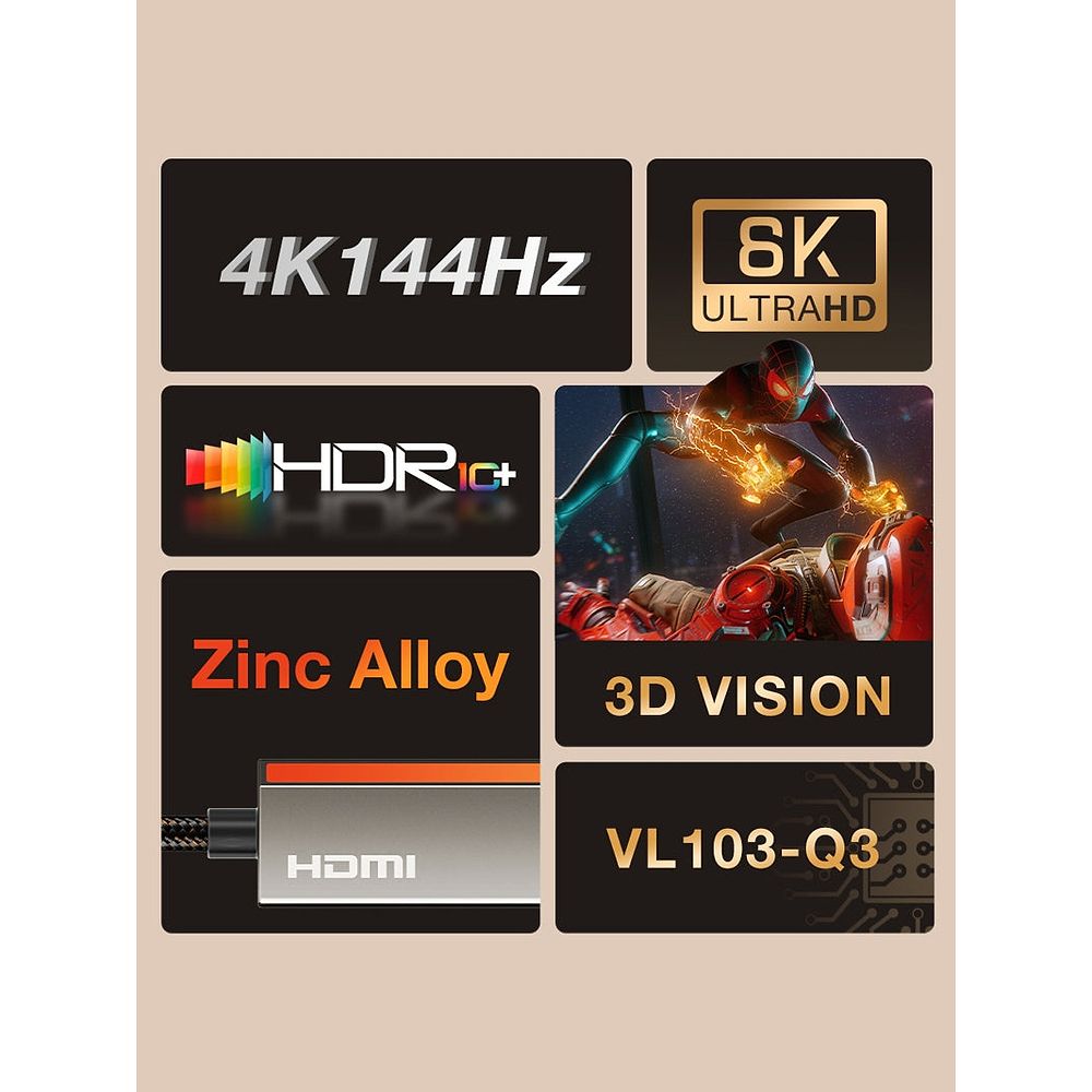 Cable Time - USB-C to DisplayPort Cable 8K/60Hz