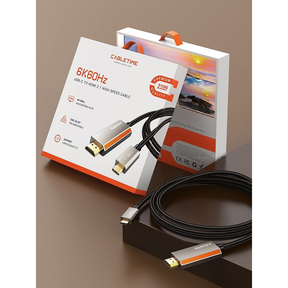 Cable Time - USB-C to HDMI 8K/60Hz Cable