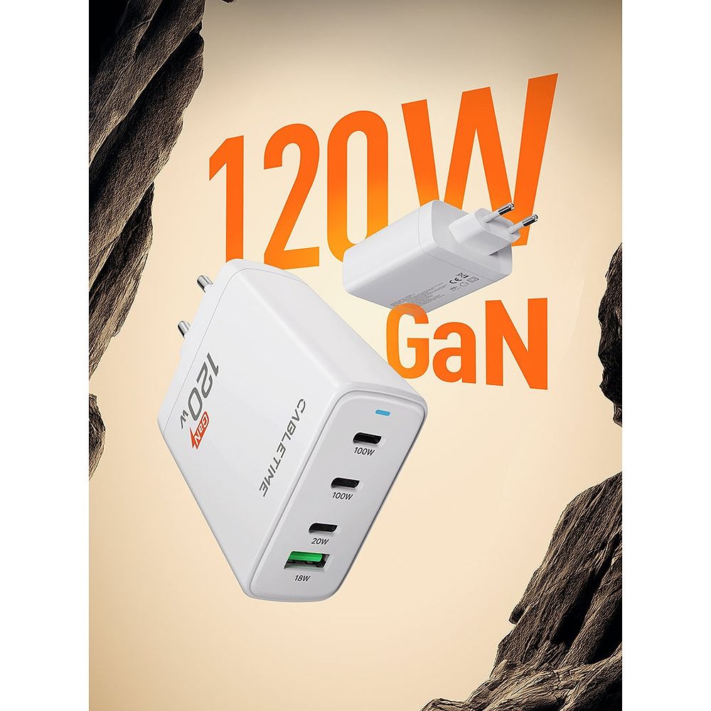 Cable Time - 120W Power Adapter with USB-C / White